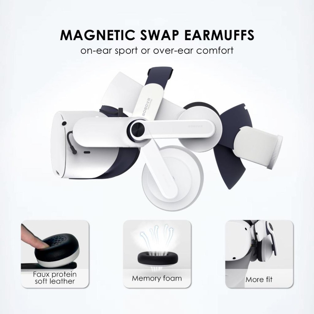 新品現貨 BOBOVR A2 耳機 兼容M2 Plus/M1 Plus 頭戴 適用Meta Oculus Quest 2-細節圖5
