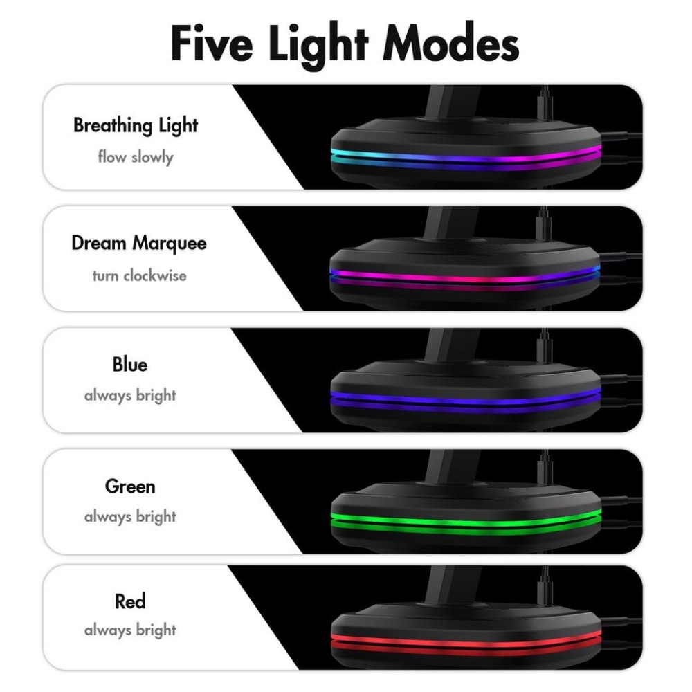 現貨 AMVR RGB 充電座 展示支架 炫彩燈 適用Meta Quest 3/2/Valve Index/Pico4-細節圖3