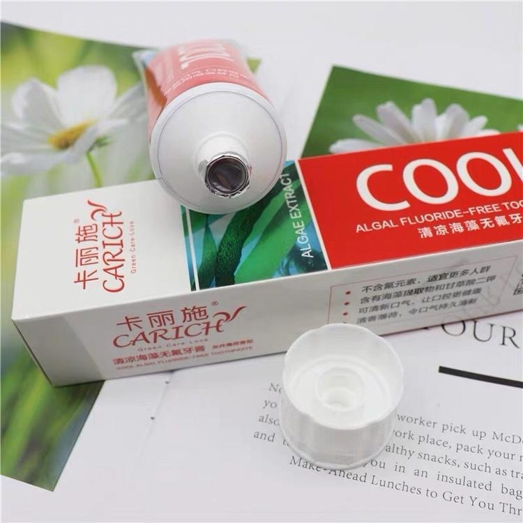 【免運】綠葉愛生活卡麗施清涼海藻牙膏無氟200g龍井薄荷清新口氣呵護口腔 【24H寄出】-細節圖5