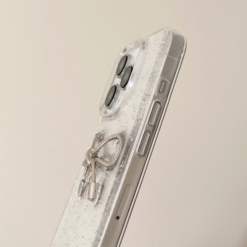 Beneddy🎀滴膠銀箔立體蝴蝶結iPhone手機殼-細節圖5