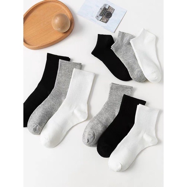 Beneddy棉質素色長襪/中襪/短襪（3色）-細節圖7