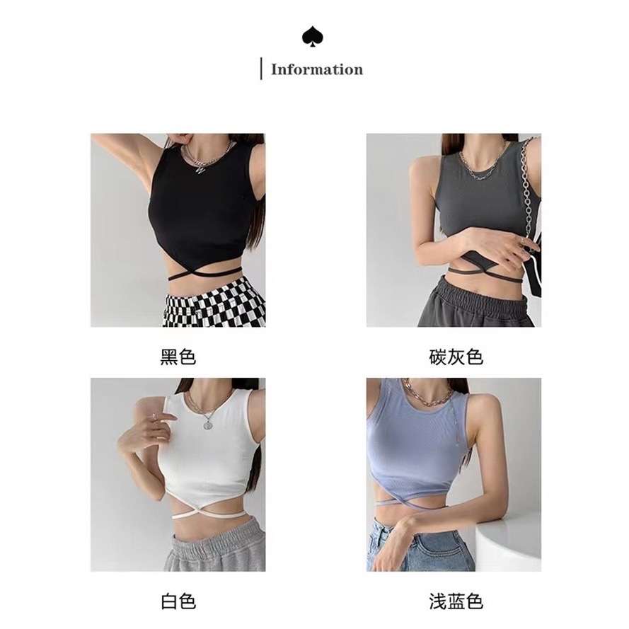 小辣綁帶背心#帶胸墊🐻-細節圖2
