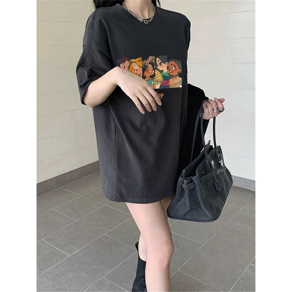 五公主復古洗水寬鬆tee-細節圖3