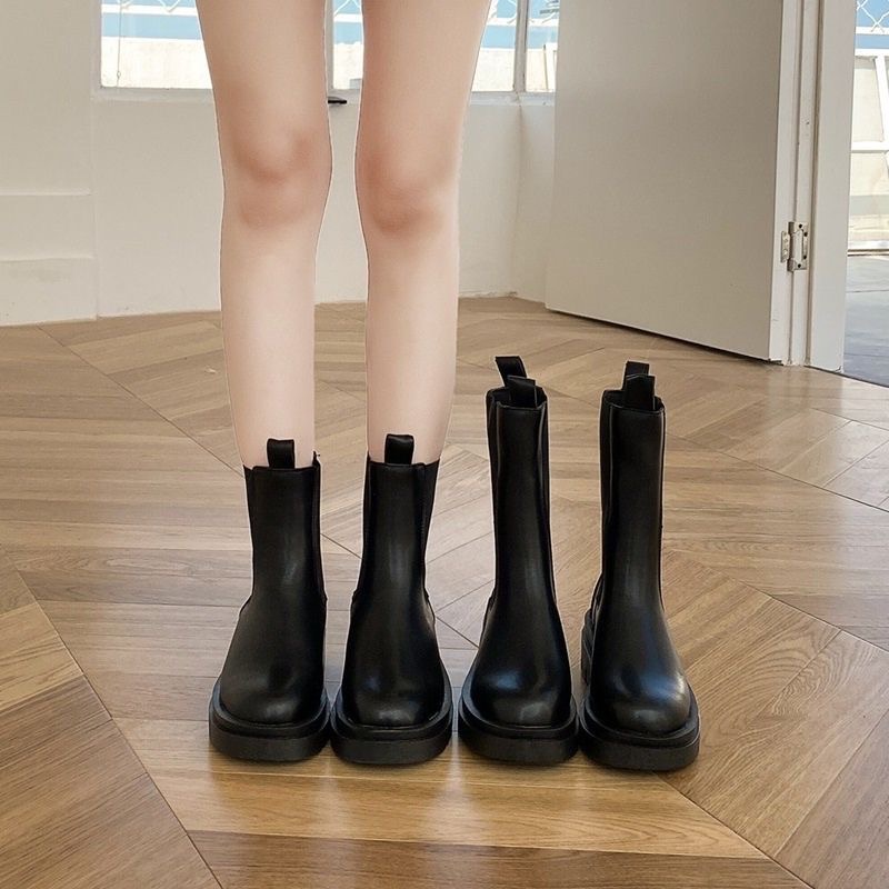 Beneddy必買🔥顯瘦 厚底切爾西靴瘦瘦馬丁靴-細節圖10