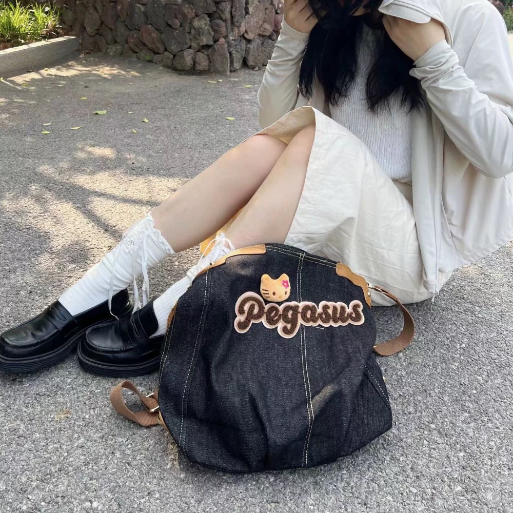 黑皮KT百搭大容量撞色斜挎推特包-細節圖2