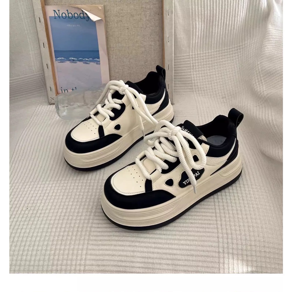 韓系爆款厚底小白鞋-細節圖3