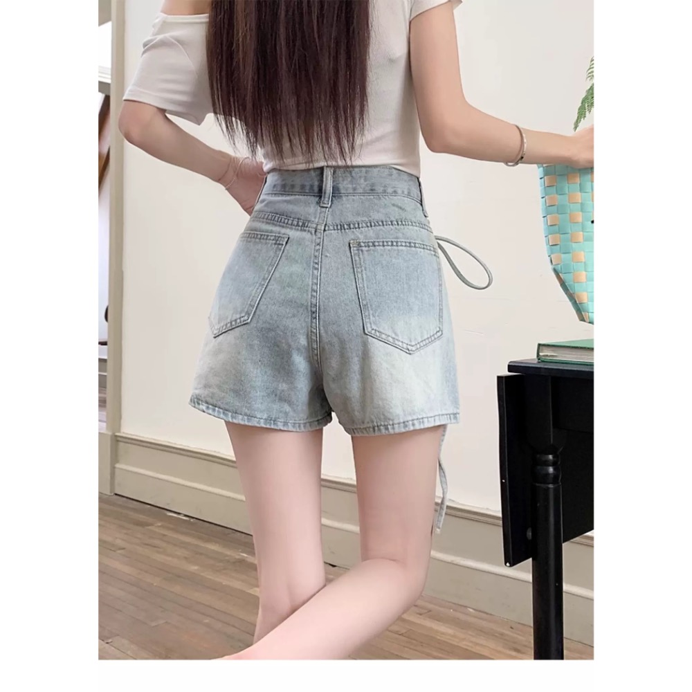 打造一雙大長腿#假兩件綁帶設計感褲裙-細節圖10