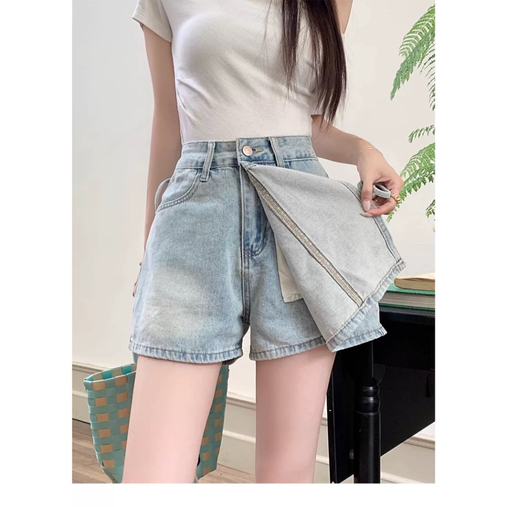 打造一雙大長腿#假兩件綁帶設計感褲裙-細節圖11