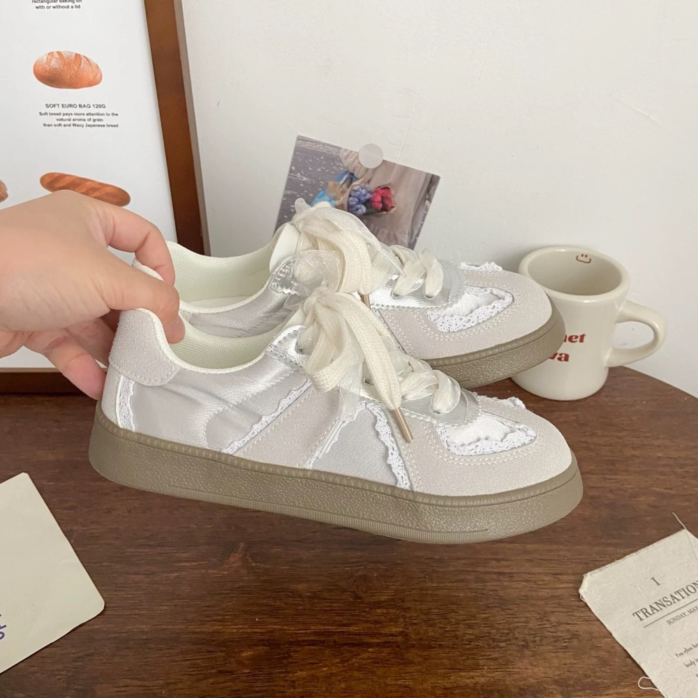 高顏值 軟Q底蕾絲德訓休閒鞋-細節圖2