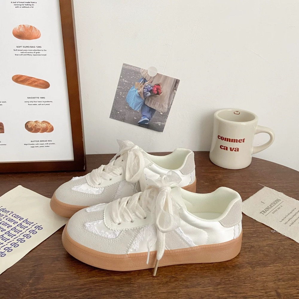 高顏值 軟Q底蕾絲德訓休閒鞋-細節圖3