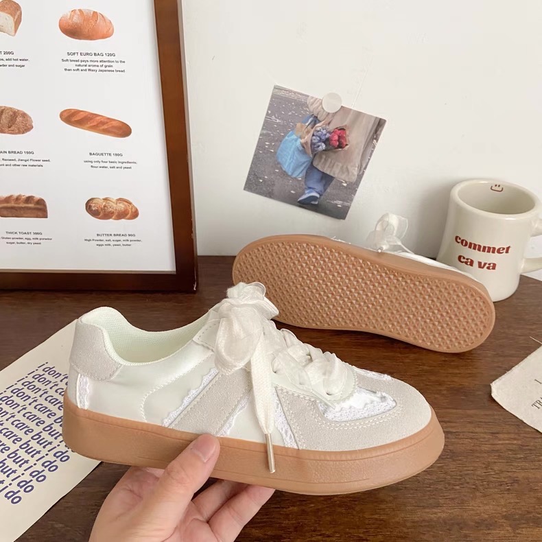 高顏值 軟Q底蕾絲德訓休閒鞋-細節圖7