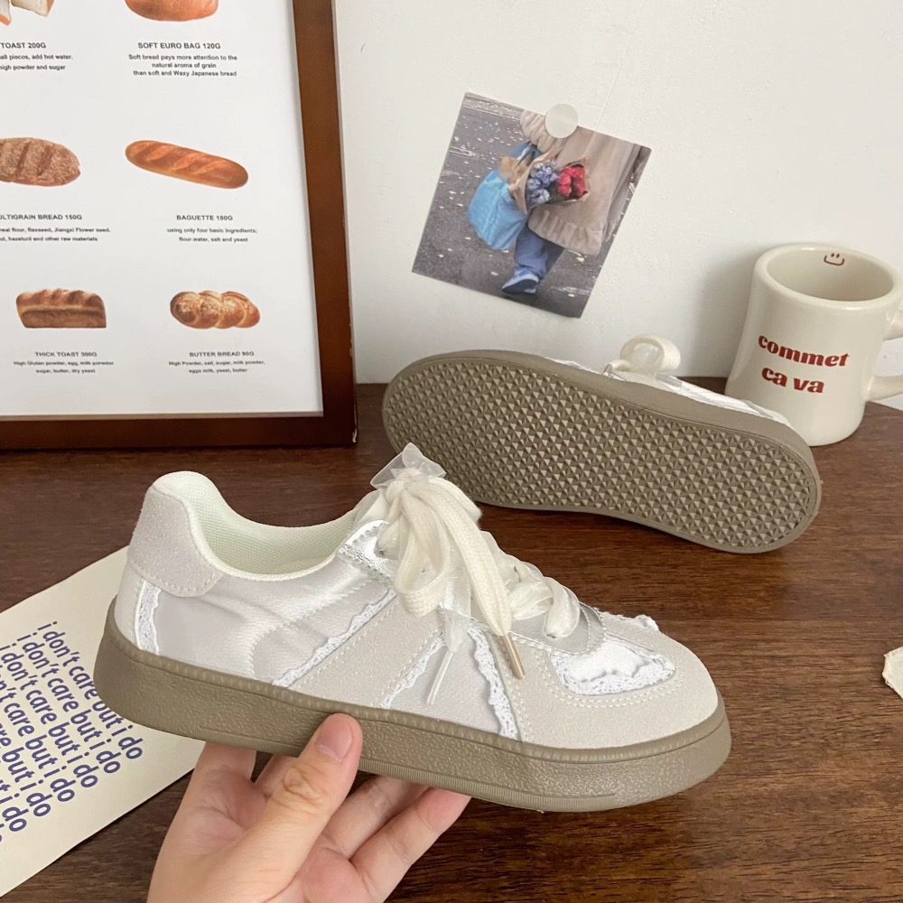 高顏值 軟Q底蕾絲德訓休閒鞋-細節圖10