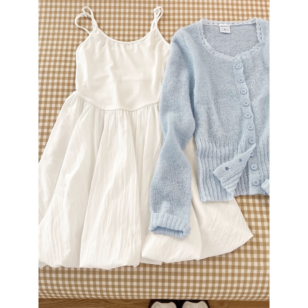 #心動約會裝！  夏季多巴胺寶寶藍針織開衫-細節圖4