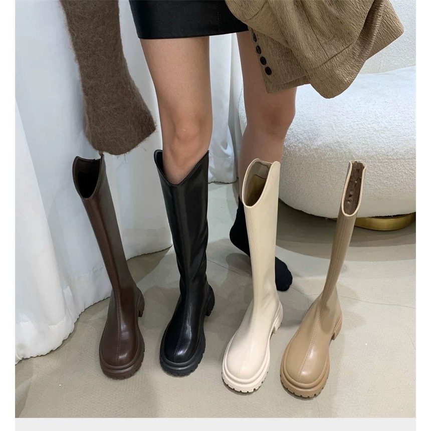 穿搭必備 顯瘦V口長靴-細節圖5