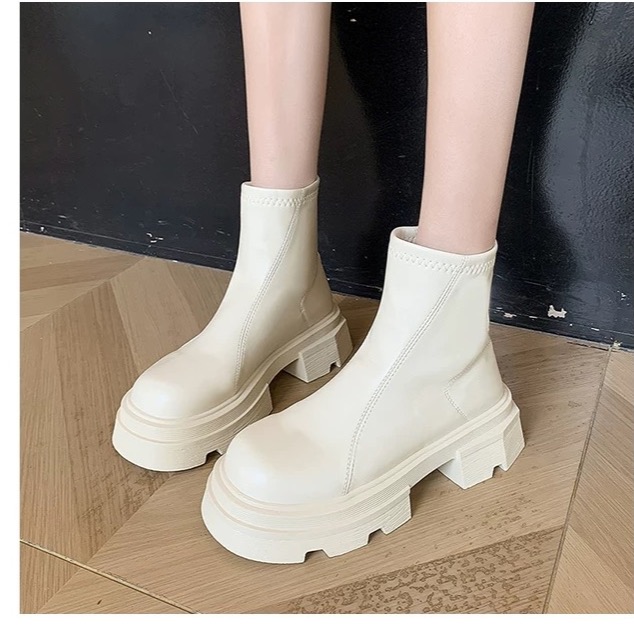 韓系復古厚底瘦瘦馬丁靴-細節圖3