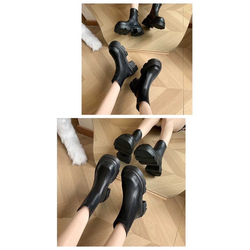 韓系復古厚底瘦瘦馬丁靴-細節圖8