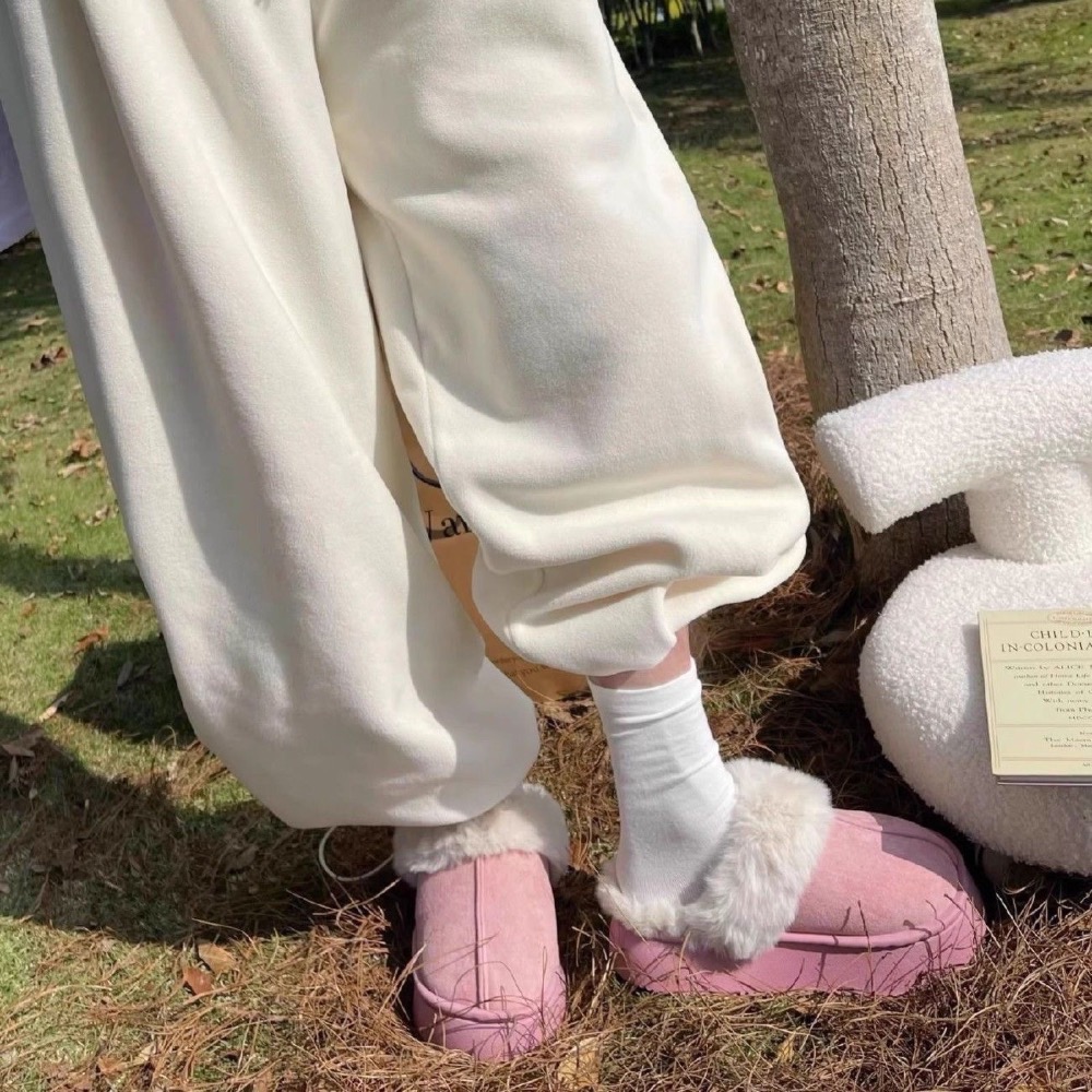 現貨🔥厚底保暖毛毛拖鞋/半拖雪地靴-細節圖9