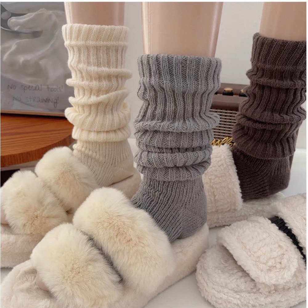 百搭#必備的堆堆襪！針織襪 #踩腳襪-細節圖5