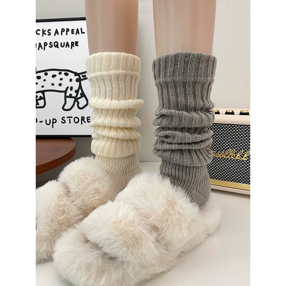 百搭#必備的堆堆襪！針織襪 #踩腳襪-細節圖9