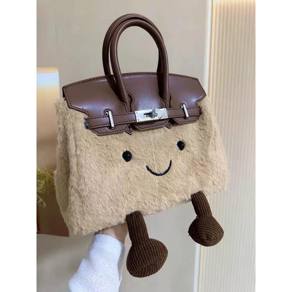 可愛卡通毛絨鉑金包-細節圖8