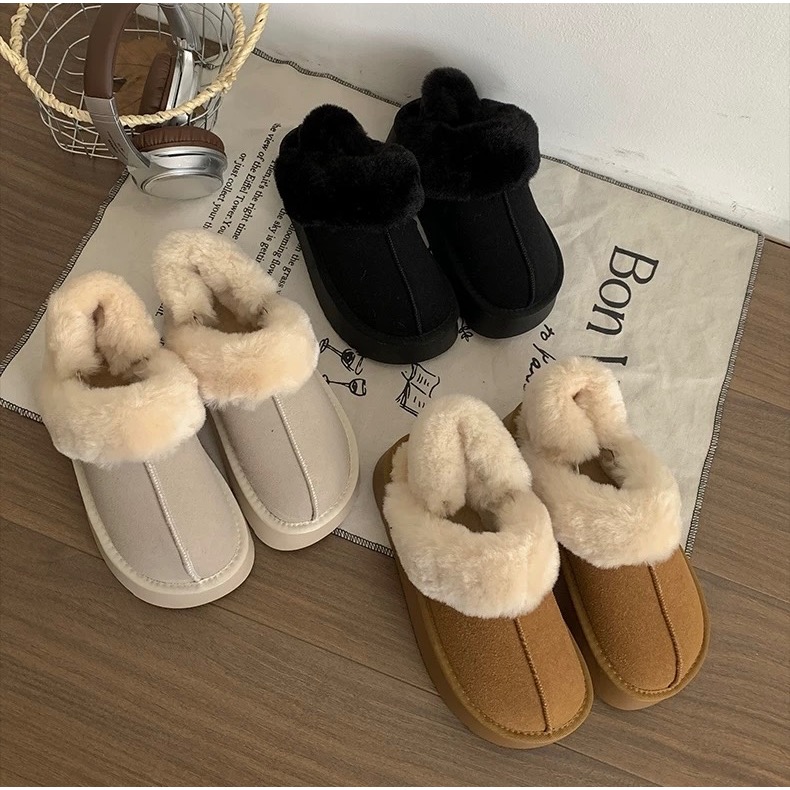 35-42碼 厚底毛毛雪地靴 #後跟可拆卸 3色-細節圖3