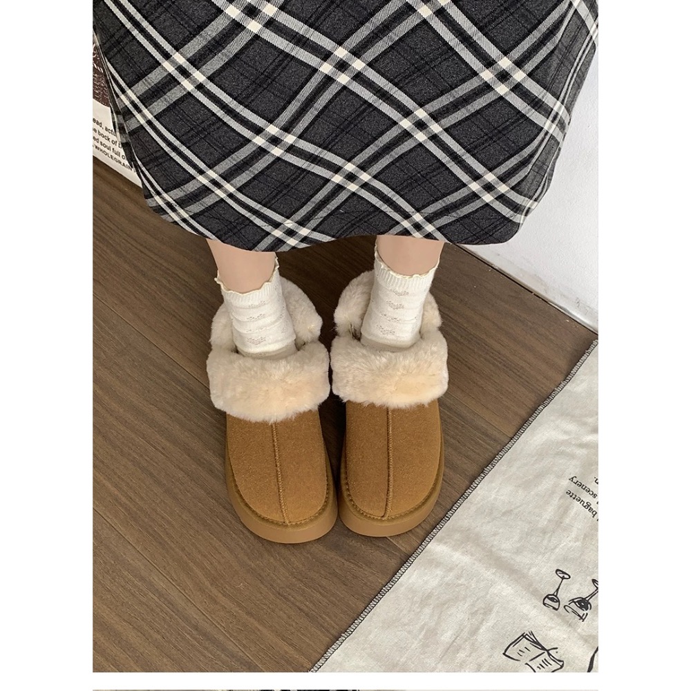 35-42碼 厚底毛毛雪地靴 #後跟可拆卸 3色-細節圖7