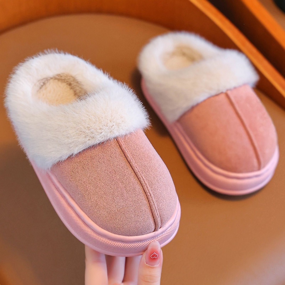 #童鞋 厚底保暖毛毛拖鞋/半拖雪地靴#男童#女童-細節圖7