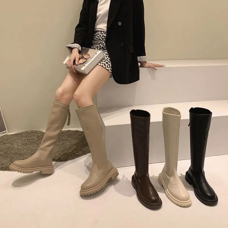 顯瘦彈力長靴35-42碼 大長靴！筆直漫畫腿-細節圖2