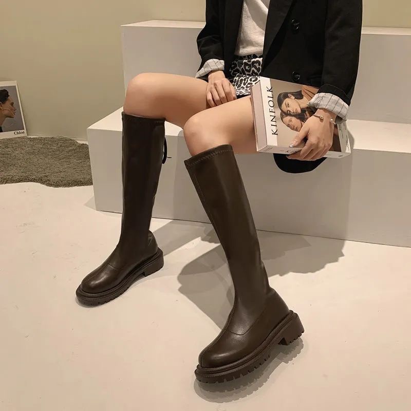 顯瘦彈力長靴35-42碼 大長靴！筆直漫畫腿-細節圖4