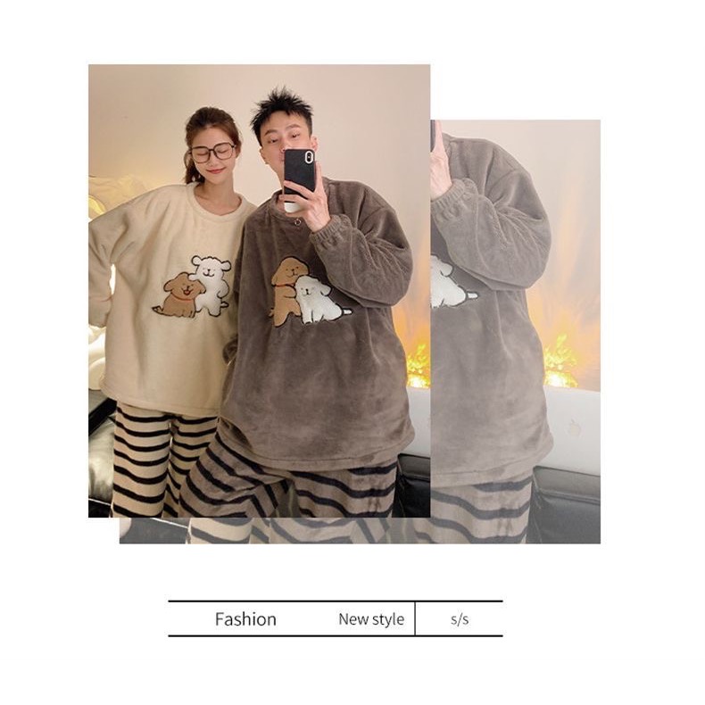 珊瑚絨線條狗狗SET #男女款-細節圖4