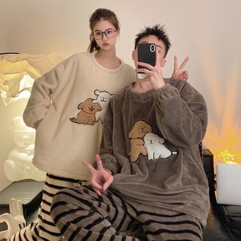 珊瑚絨線條狗狗SET #男女款-細節圖5