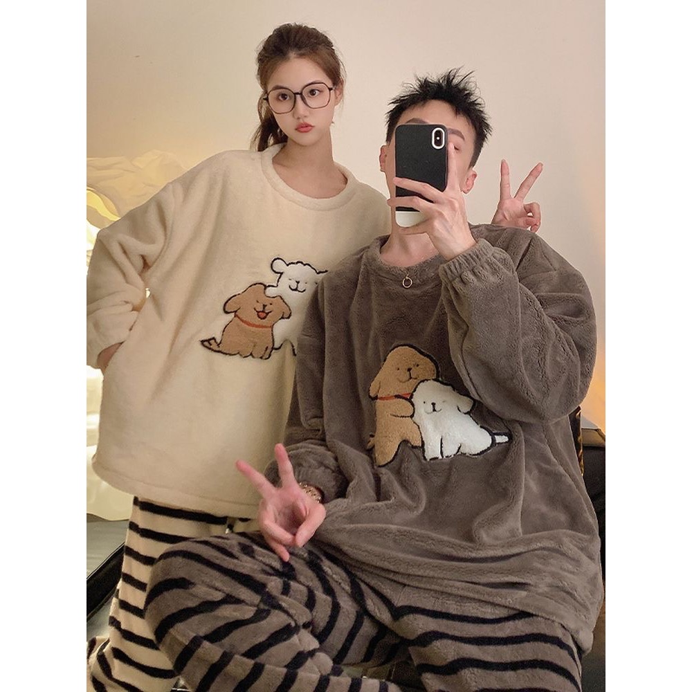 珊瑚絨線條狗狗SET #男女款-細節圖7