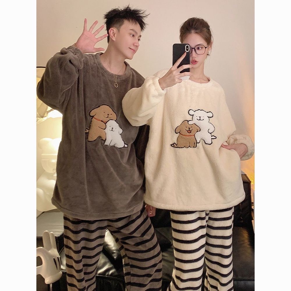 珊瑚絨線條狗狗SET #男女款-細節圖8