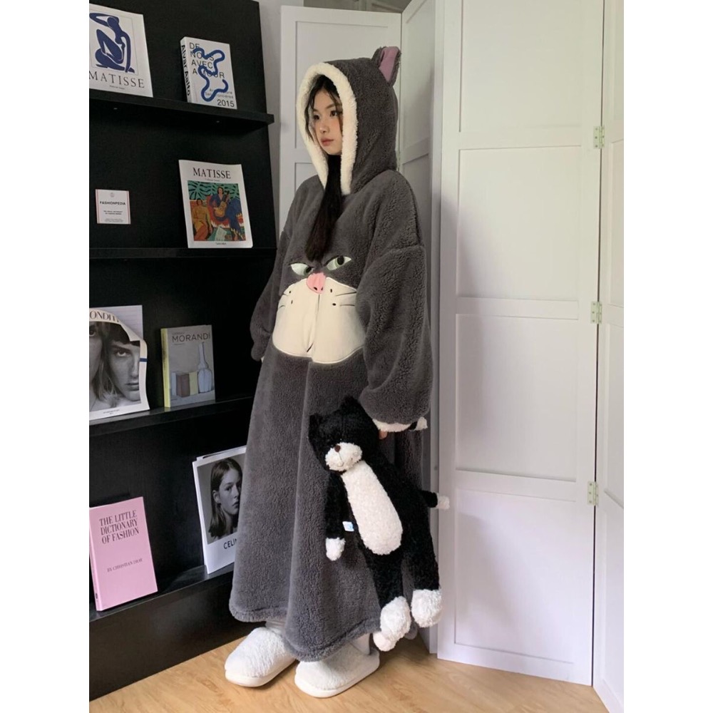 可愛路西法毛絨睡袍-細節圖7