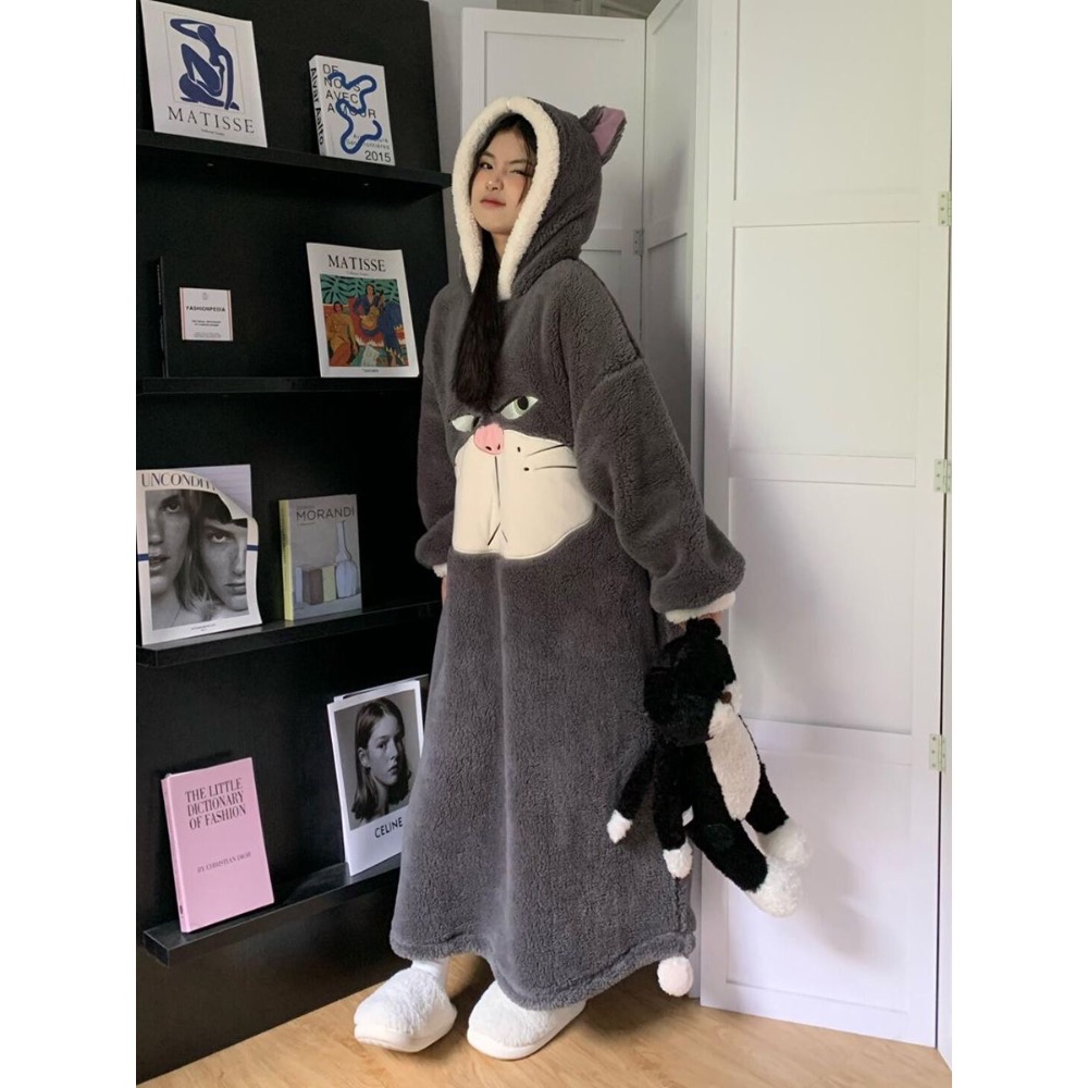 可愛路西法毛絨睡袍-細節圖9