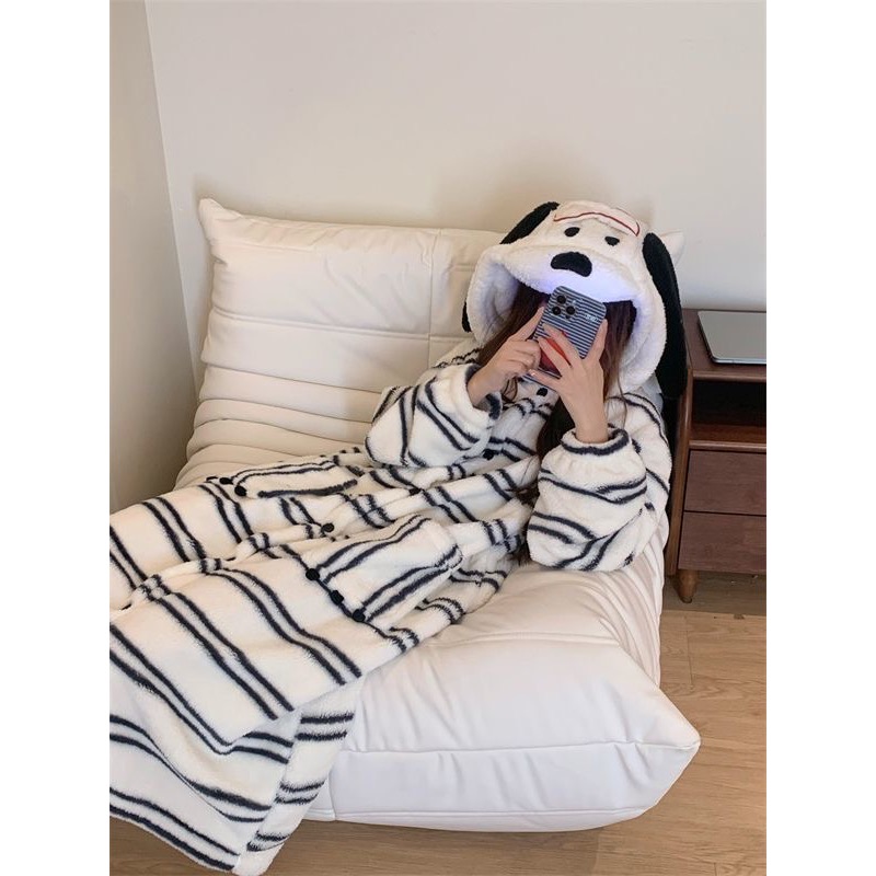 毛茸茸史努比睡袍-細節圖4