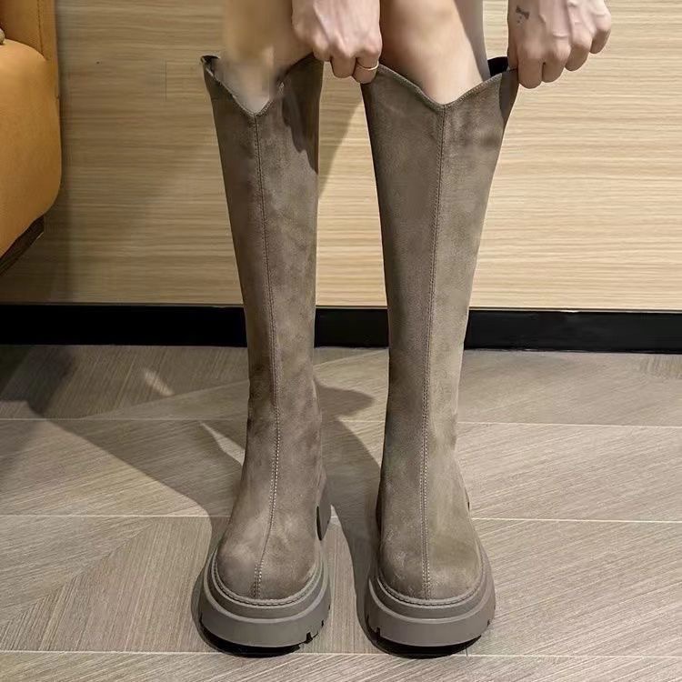 美拉德～騎士V口顯瘦長筒靴-細節圖2