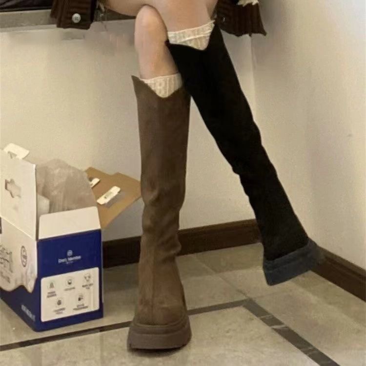 美拉德～騎士V口顯瘦長筒靴-細節圖3