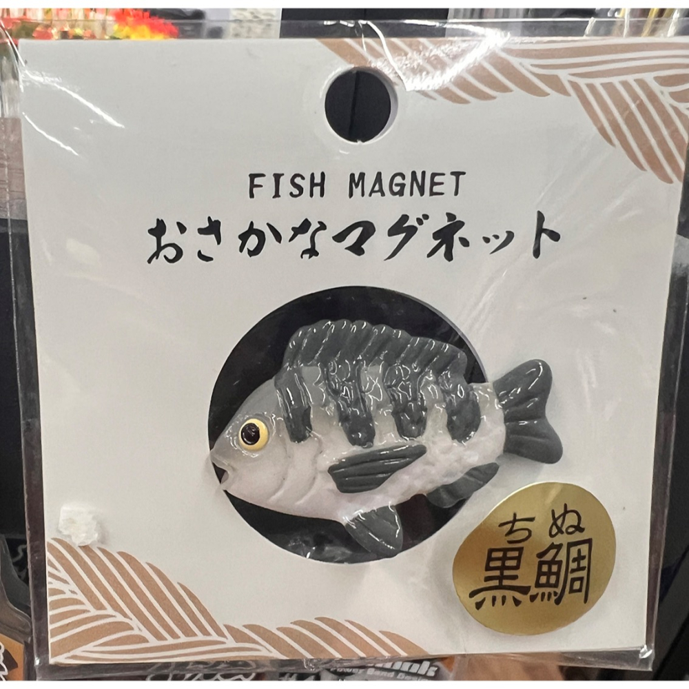 福利釣具 🎣 魚形磁鐵 黑鯛 鰤 煽烏賊 鯛 河豚 太刀魚-細節圖2