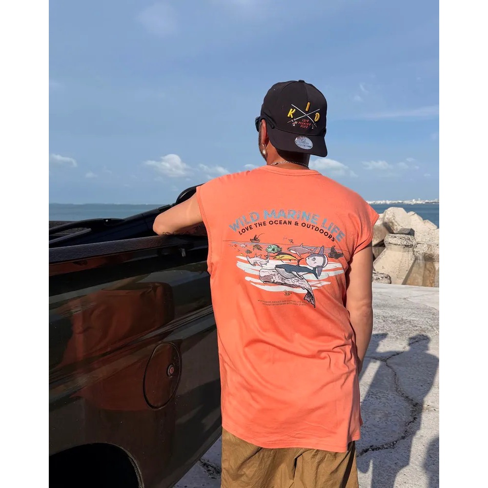福利釣具 🎣 KID ® 海洋物種圖鑑寬肩背心-細節圖3