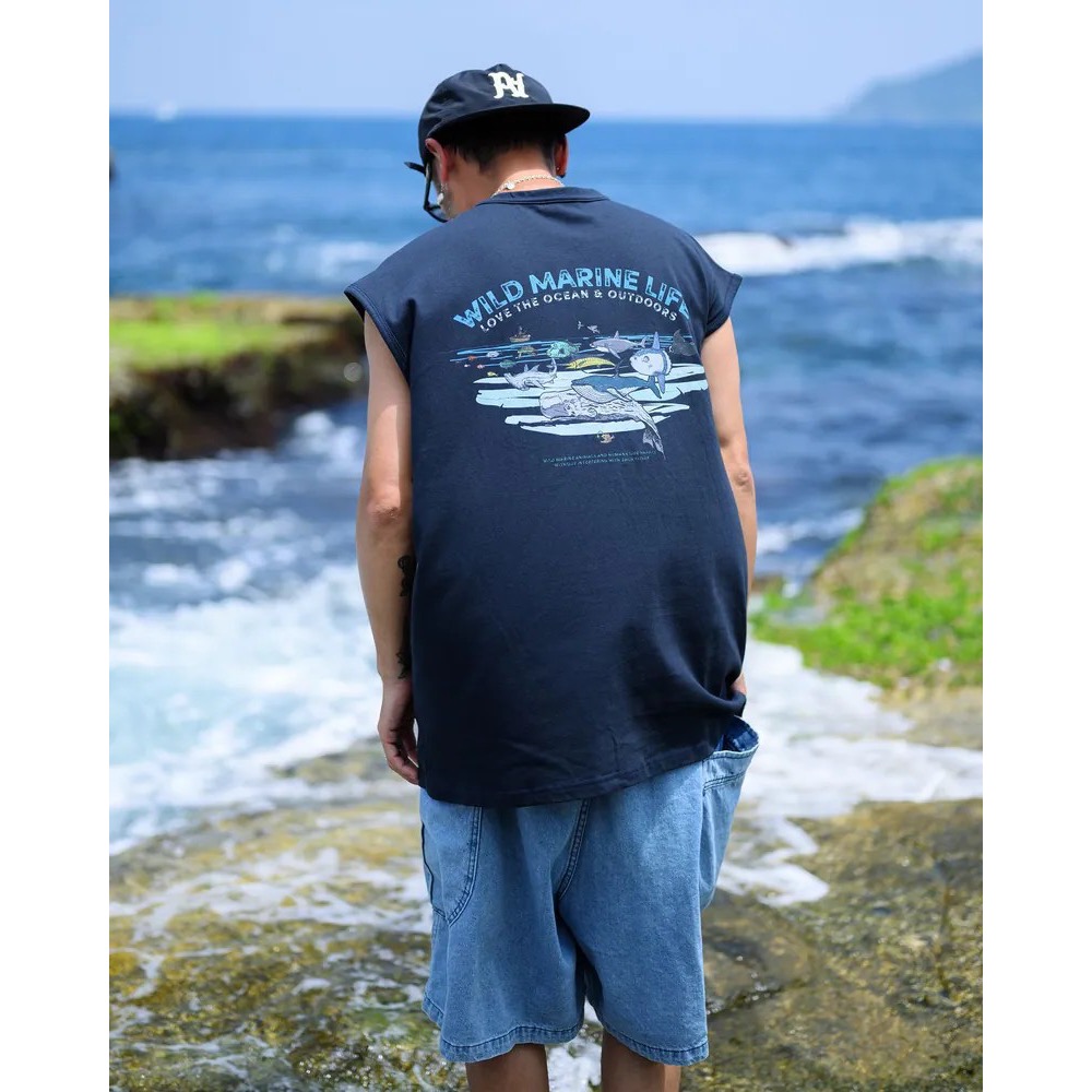 福利釣具 🎣 KID ® 海洋物種圖鑑寬肩背心-細節圖6