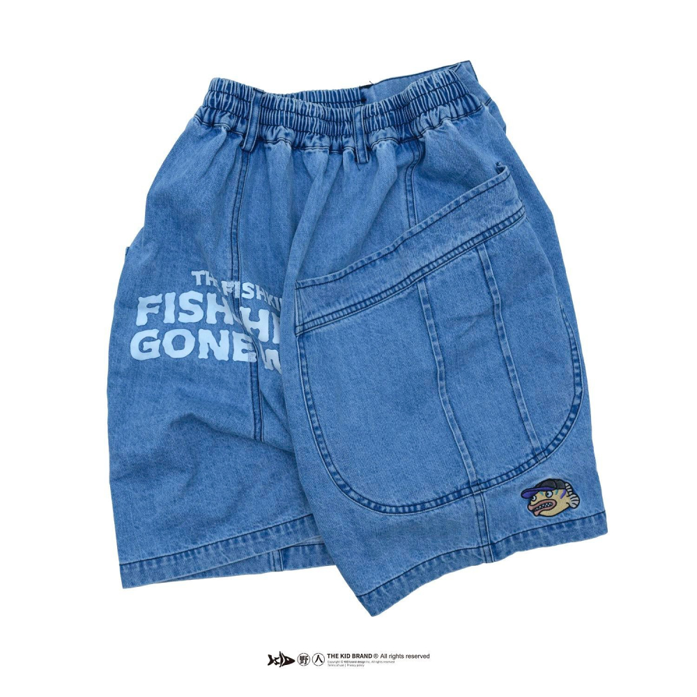 福利釣具1館 KID ® 魚虎俠釣性大發 牛仔短褲-細節圖5