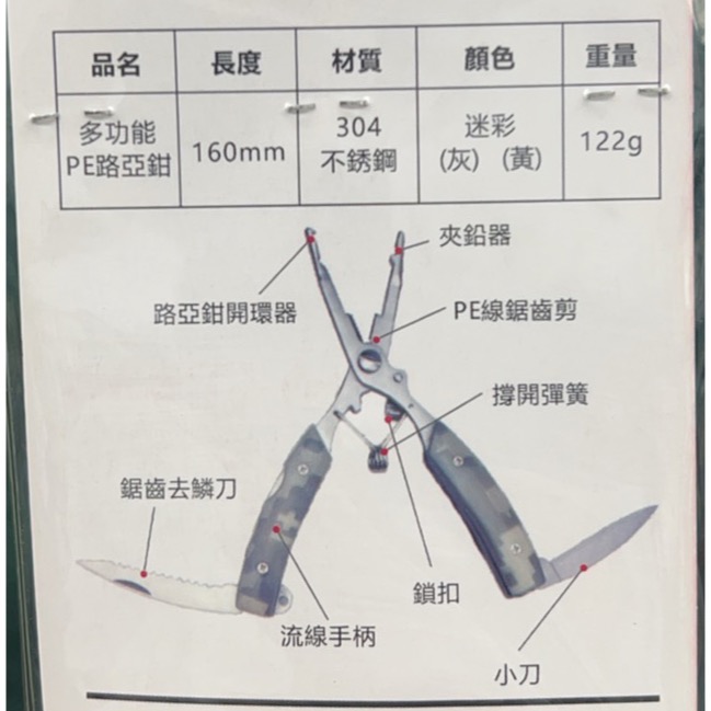 福利釣具 🎣 漁太子 多功能PE路亞鉗-細節圖3