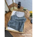 [Eyes Queen]現貨 復古牛仔吊帶背心 牛仔吊帶背心 牛仔背心 牛仔吊帶上衣 牛仔上衣 牛仔傘擺上衣-規格圖8