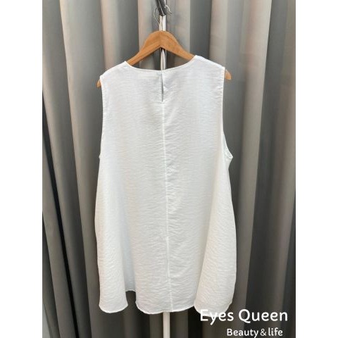 [Eyes Queen] 現貨 麻棉短洋裝 素面洋裝 圓領傘百洋裝 洋裝 連身裙 連身短洋裝 連身洋裝-細節圖4