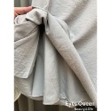 [Eyes Queen] 現貨 麻棉短洋裝 素面洋裝 圓領傘百洋裝 洋裝 連身裙 連身短洋裝 連身洋裝-規格圖9