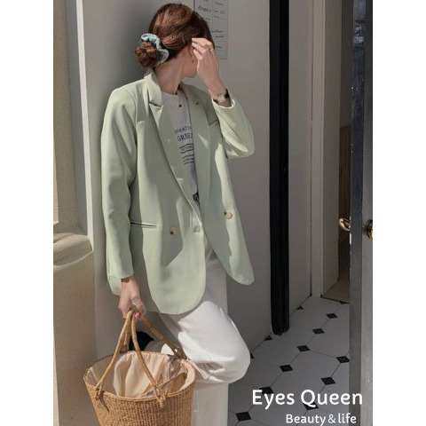 [Eyes Queen] 現貨 西裝外套 糖果色西裝外套 粉色西裝外套 西裝外套 外套-細節圖9