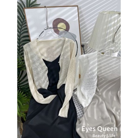 [Eyes Queen]現貨 法式吊帶連衣裙 緞面連身裙 內搭裙 吊帶洋裝 洋裝 醋酸洋裝 吊帶裙 連身裙 連身洋裝-細節圖2