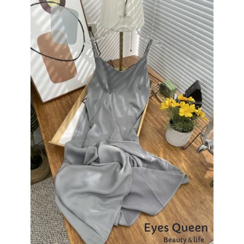 [Eyes Queen]現貨 法式吊帶連衣裙 緞面連身裙 內搭裙 吊帶洋裝 洋裝 醋酸洋裝 吊帶裙 連身裙 連身洋裝-細節圖8