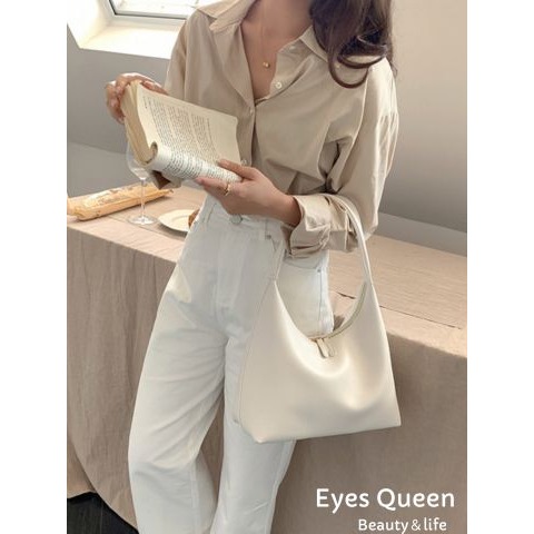 [Eyes Queen]現貨 單肩包 高級感大容量餃子包 腋下包 側背包 包包 肩背包 餃子包-細節圖4